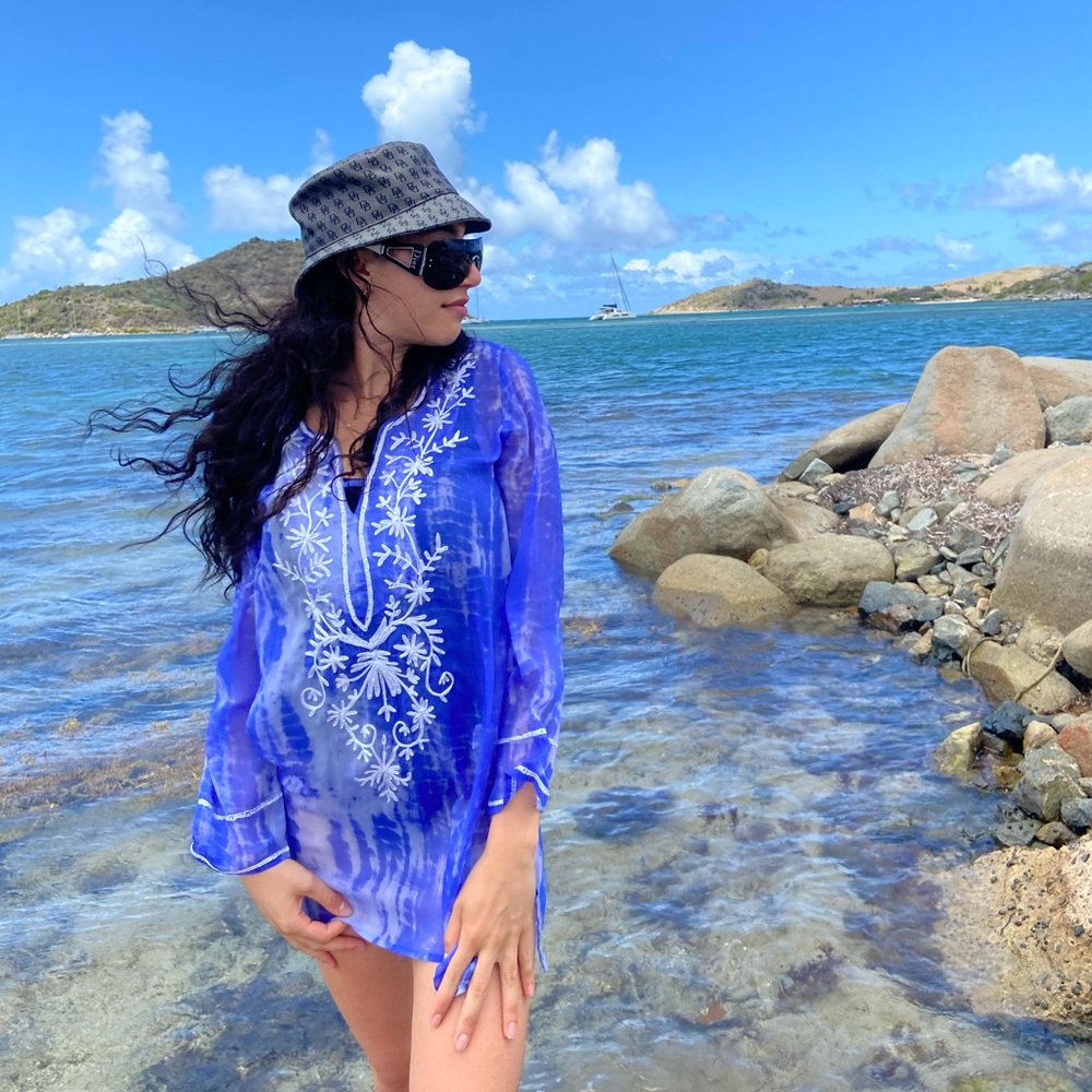Blue cover up